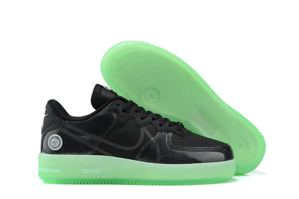 Women's Air Force 1 Low Top Black Shoes 078